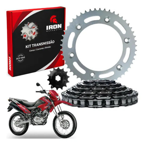 Kit Relação Iron sem Retentor Honda Bros 150 2003 a 2014 428H 130L 50/17T