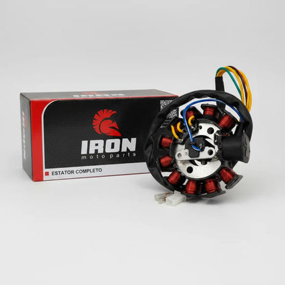 Magneto Estator com Bobina de Pulso Iron Dafra Laser 150 2008 a 2010 6 Bobinas