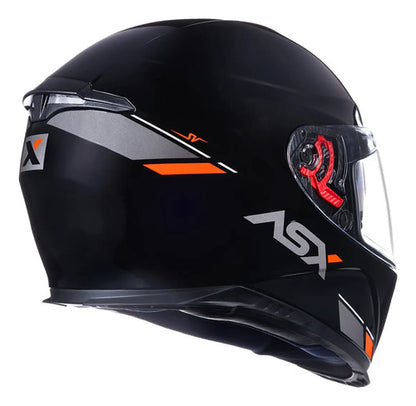 Capacete ASX Eagle SV Solid com Óculos Solar Interno Preto Grafite Vermelho Brilhante