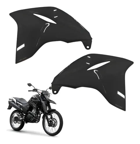 Par de Guias de Ar Abas do Tanque Paramotos Yamaha Lander 250 2020 a 2024 Preto