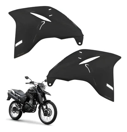 Par de Guias de Ar Abas do Tanque Paramotos Yamaha Lander 250 2020 a 2024 Preto