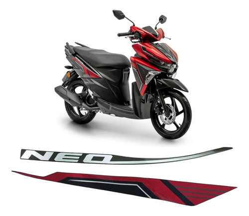 Adesivo da Rabeta Lateral Direita Yamaha Neo 125 2025 Vermelho