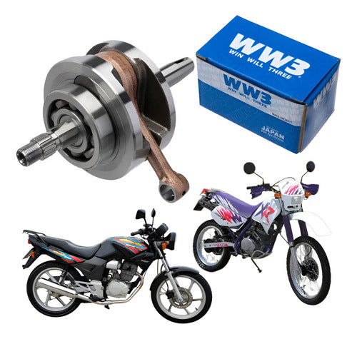Virabrequim com Biela e Rolamentos WW3 Honda Cbx 200 Strada 1993 a 2003 Xr 200r 1994 a 2003