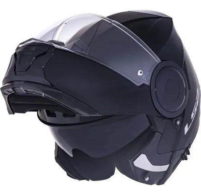 Capacete Escamoteável LS2 FF902 Scope Solid com Óculos Solar Interno Preto Fosco