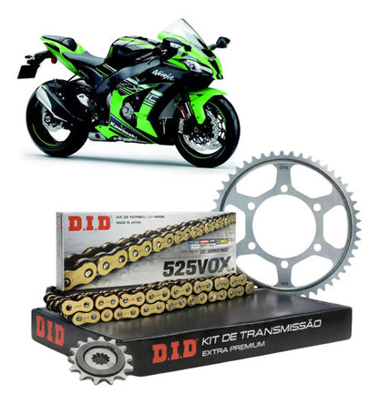 Kit Relação DID Premium com Retentor Kawasaki Ninja Zx-10r 2016 a 2025 525ZVMX 114L 39/17T