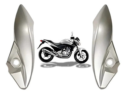 Par de Carenagens Laterais do Farol Paramotos Honda Cb 300r 2009 em diante Prata