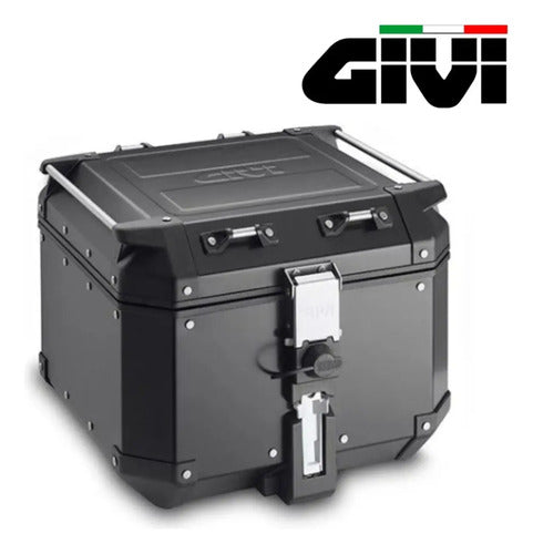 Baú Traseiro Givi Trekker Outback Monokey 42 Litros Alumínio Preto