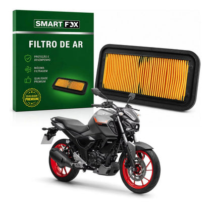 Filtro de Ar Smartfox Yamaha Fazer Fz15 150 2023 em diante Fz25 250 2018 em diante