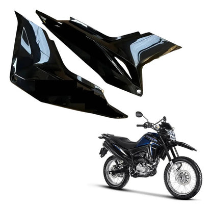 Par de Guias de Ar Abas do Tanque Paramotos Honda Bros 160 2022 a 2024 Preto