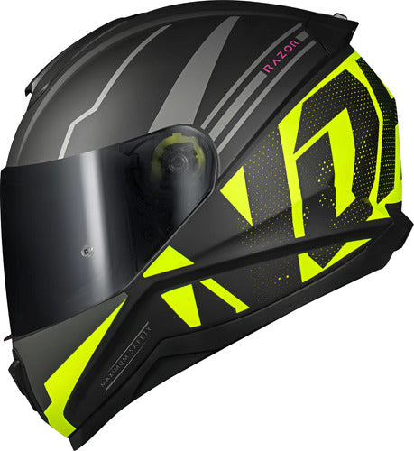 Capacete Norisk Razor Full Preto Amarelo Fosco