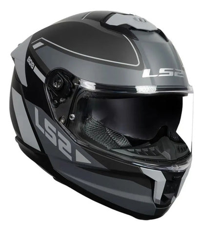 Capacete LS2 FF808 Stream II Gran com Óculos Solar Interno Preto Cinza Fosco
