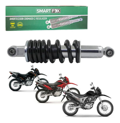 Amortecedor Traseiro Central Pro-Link Smartfox Honda Bros 125 150 160 Xre 190 Cromado