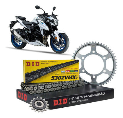 Kit Relação DID Premium com Retentor Suzuki Gsx-S750 2017 a 2024 525VX3 114L 43/17T