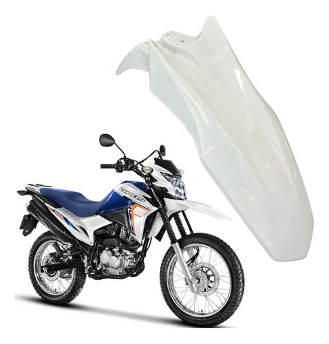 Paralama Dianteiro Paramotos Honda Bros 160 2022 a 2024 Branco