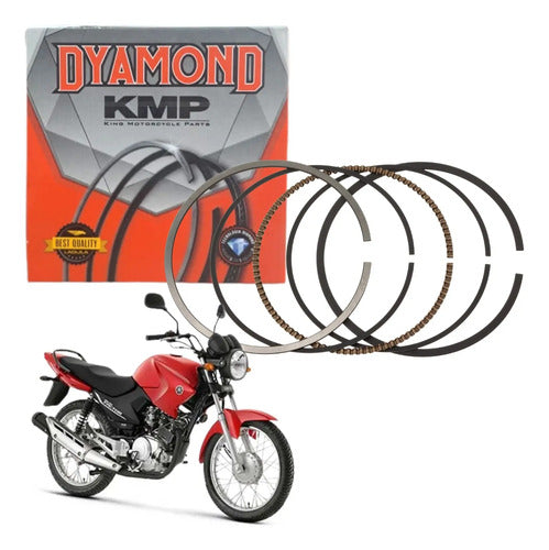 Jogo de Anéis do Pistão KMP Dyamond Yamaha Factor 125 2000 a 2016 Xtz 125 2003 a 2016 1,00