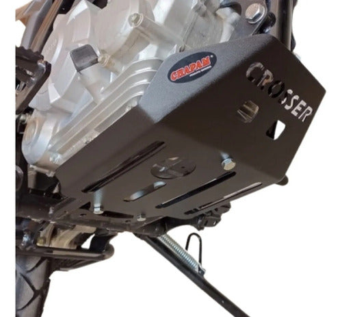 Protetor de Cárter Chapam Yamaha Crosser 150 2014 a 2025 Preto Fosco