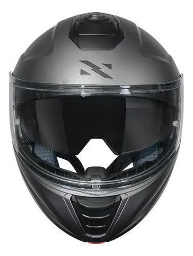 Capacete Escamoteável Norisk Vortex Solid com Óculos Solar Interno Cinza Fosco