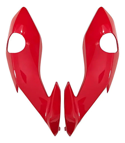 Bananinha Par de Carenagens Laterais do Farol Paramotos Honda Cg 160 Fan Start 2022 a 2024 Vermelho