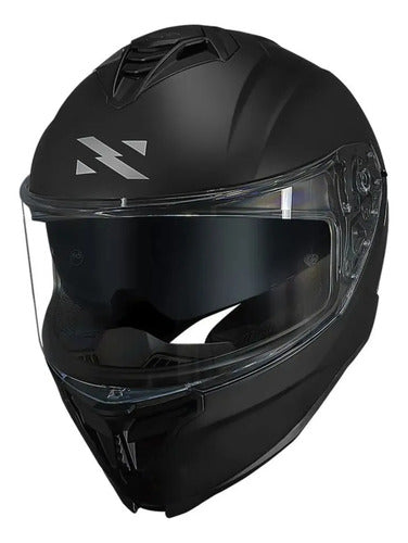 Capacete Norisk Strada II Solid com Óculos Solar Interno Preto Fosco