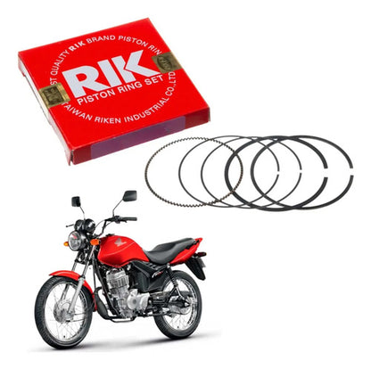 Jogo de Anéis do Pistão RIK Honda Biz Cg Bros 125 Fan 0,25 mm