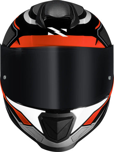 Capacete Norisk Razor Speedmax Preto Cinza Laranja Brilhante