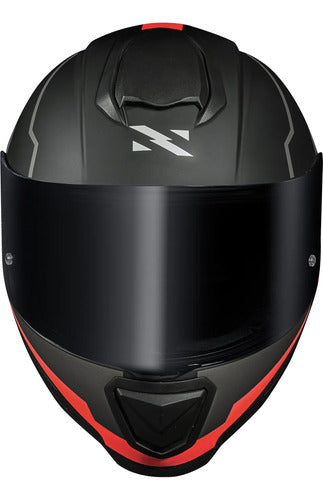 Capacete Norisk Razor Full Preto Vermelho Fosco