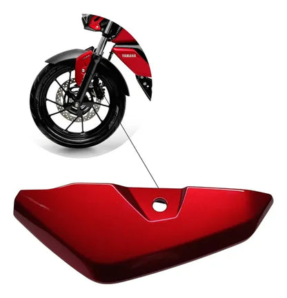 Protetor do Paralama Dianteiro Esquerdo Yamaha Fazer Fz15 150 2023 a 2025 Vermelho