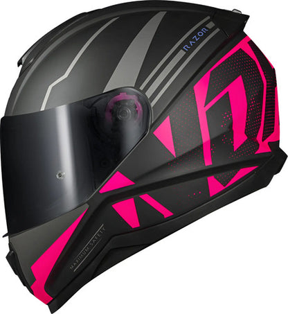 Capacete Norisk Razor Full Preto Rosa Fosco