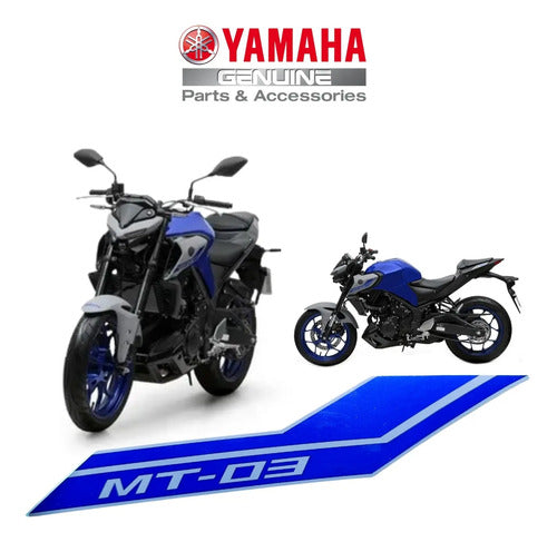Adesivo da Aba do Tanque Esquerda Yamaha Mt-03 2022 Azul