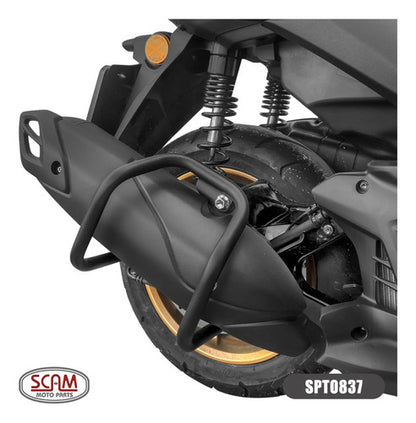 Protetor do Escapamento Scam Yamaha Nmax 160 2025 em diante Preto Fosco