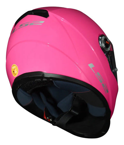 Capacete LS2 FF358 Solid Rosa Brilhante