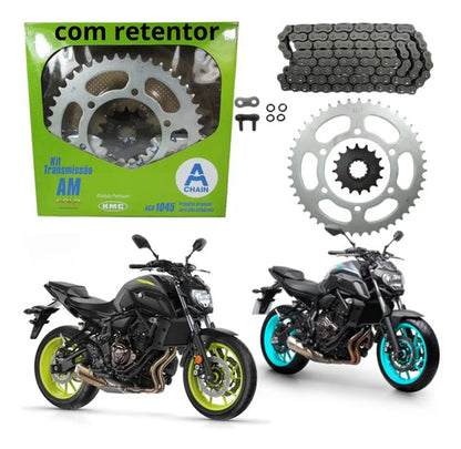 Kit Relação KMC Gold com Retentor Yamaha Mt-07 2015 a 2025 525EX 108L 43/16T