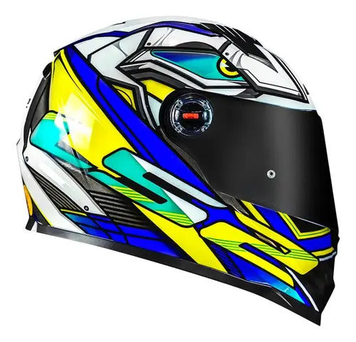 Capacete LS2 FF358 Xdron Azul Branco Brilhante