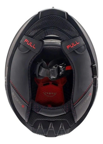 Capacete LS2 FF818 Storm III Solid com Óculos Solar Interno Preto Fosco