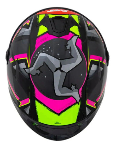 Capacete MT Helmets Targo S Rafael Paschoalin Cinza Rosa Brilhante
