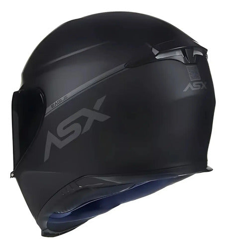 Capacete ASX Eagle Solid Preto Cinza Fosco