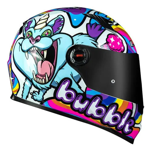 Capacete LS2 FF358 Bubble Branco Rosa Brilhante Tamanho 58/M