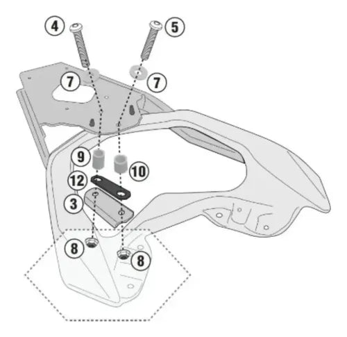 Suporte de Baú Bagageiro Givi Yamaha Nmax 160 2025 em diante