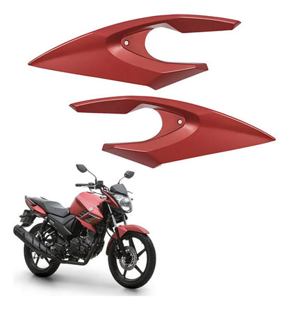 Par de Carenagens Laterais do Farol Paramotos Yamaha Fazer 150 2019 a 2022 Vermelho Fosco