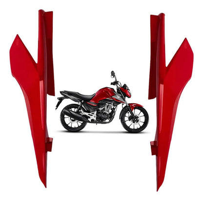 Par de Rabetas Laterais Paramotos Honda Cg 160 Titan 2016 a 2018 Vermelho Marrakesh Perolizado