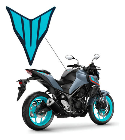 Adesivo Central do Tanque Yamaha Mt-03 2023 a 2024 Ciano