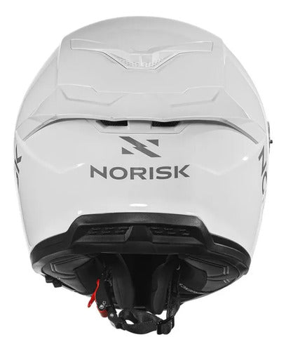 Capacete Norisk Rock Solid com Óculos Solar Interno e 2 Viseiras Branco Brilhante