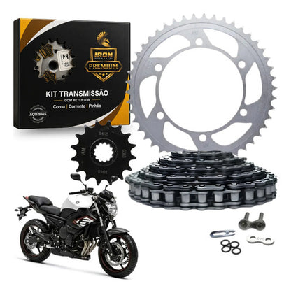 Kit Relação Iron Premium com Retentor Yamaha Xj6 2010 a 2013 520 118L 46/16T