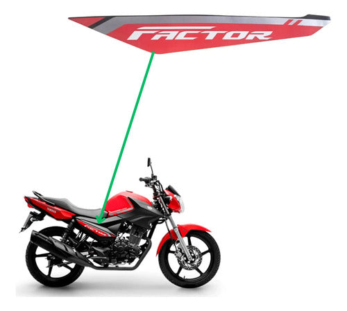 Adesivo da Tampa Lateral Esquerda Yamaha Factor 150 2024 Vermelho