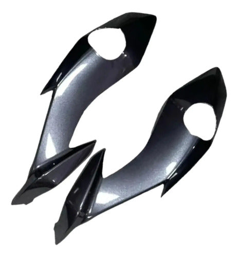 Bananinha Par de Carenagens Laterais do Farol Paramotos Honda Cg 160 Fan Start 2022 a 2024 Cinza