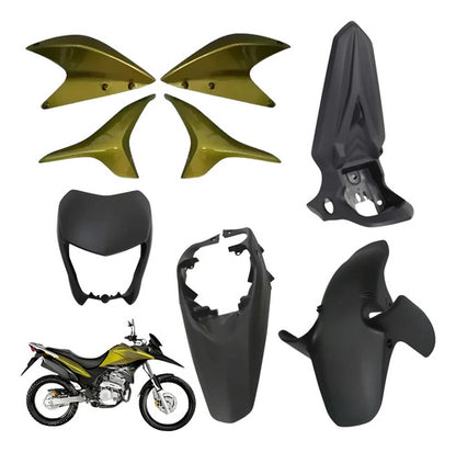 Kit Carenagem Completo Paramotos Honda Xre 300 2010 a 2012 Verde Metálico