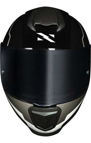Capacete Norisk Razor Full Preto Branco Brilhante