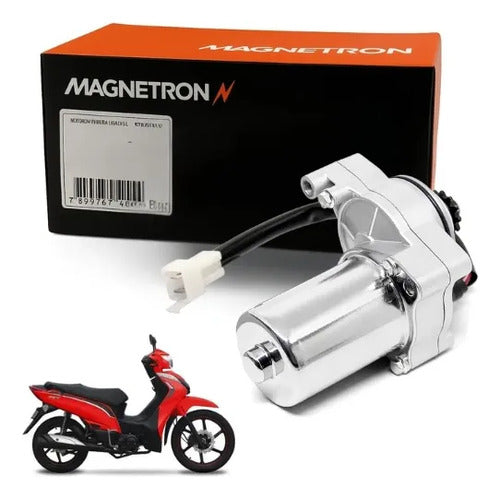Arranque Motor de Partida Magnetron Honda Biz 100 1998 a 2005 Shineray Jet 50 125 2023 a 2024
