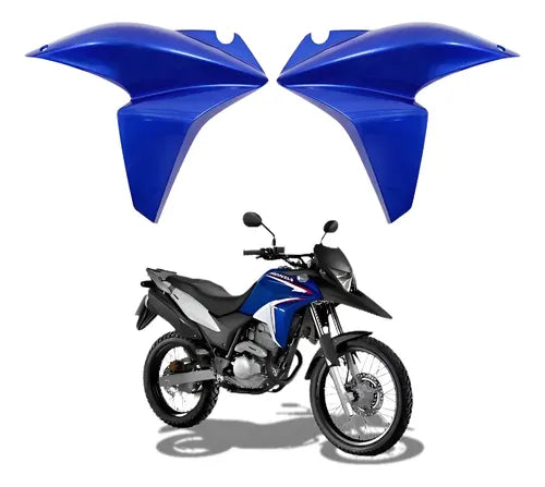 Par de Aletas Abas do Tanque Paramotos Honda Xre 300 2013 a 2015 Azul