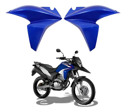 Par de Aletas Abas do Tanque Paramotos Honda Xre 300 2013 a 2015 Azul